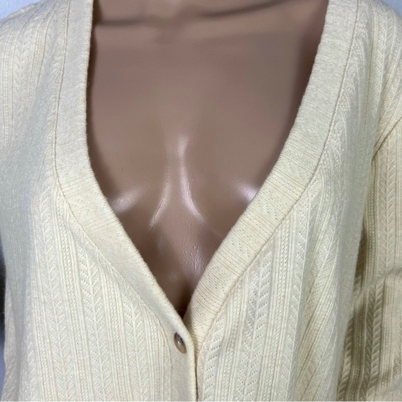 SAYLOR REVOLVE BEIGE POINTELLE KNIT CARDIGAN - Picture 3 of 9